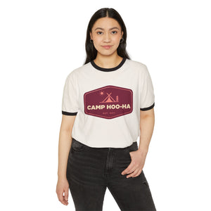 Camp Hoo-Ha original design - Unisex Cotton Ringer T-Shirt