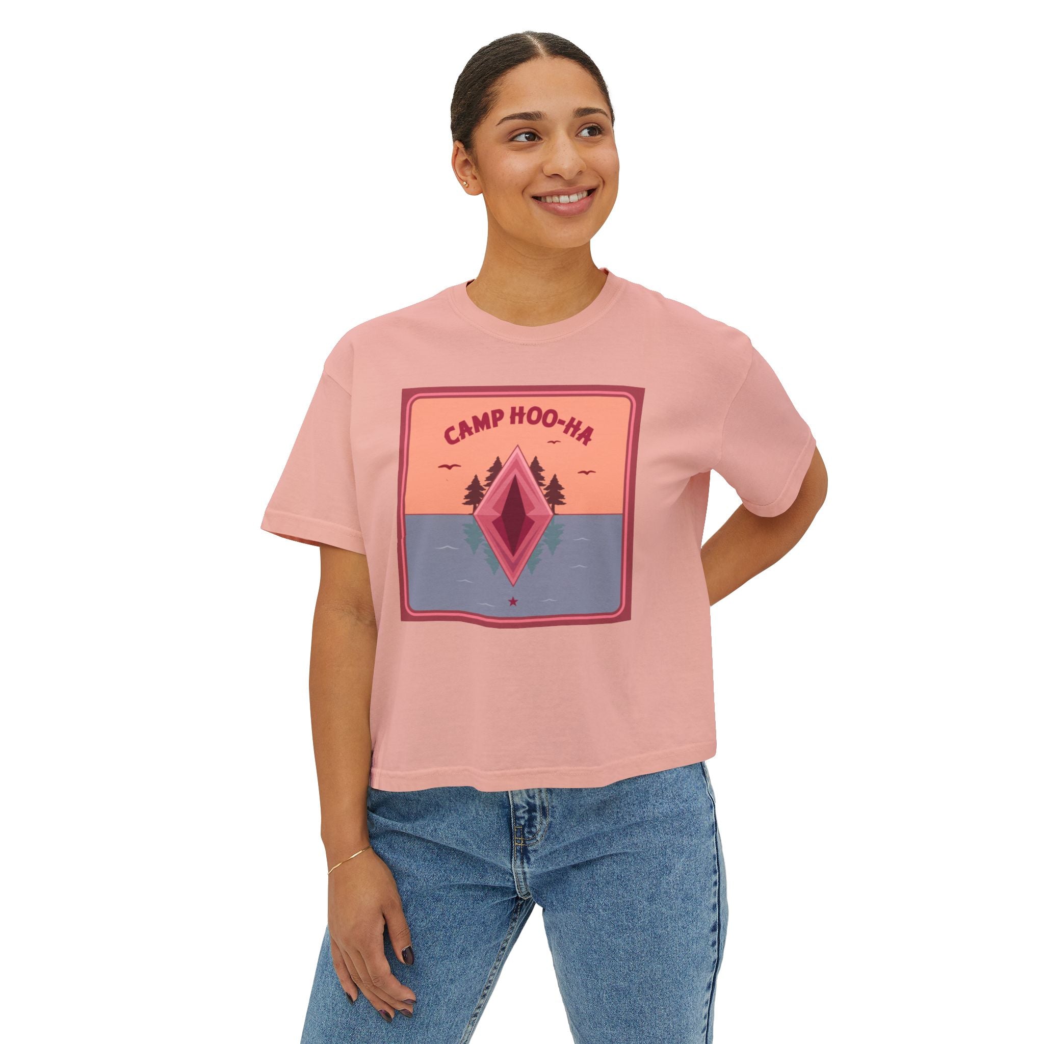 Camp Hoo-Ha Original Design - Women's Boxy Tee