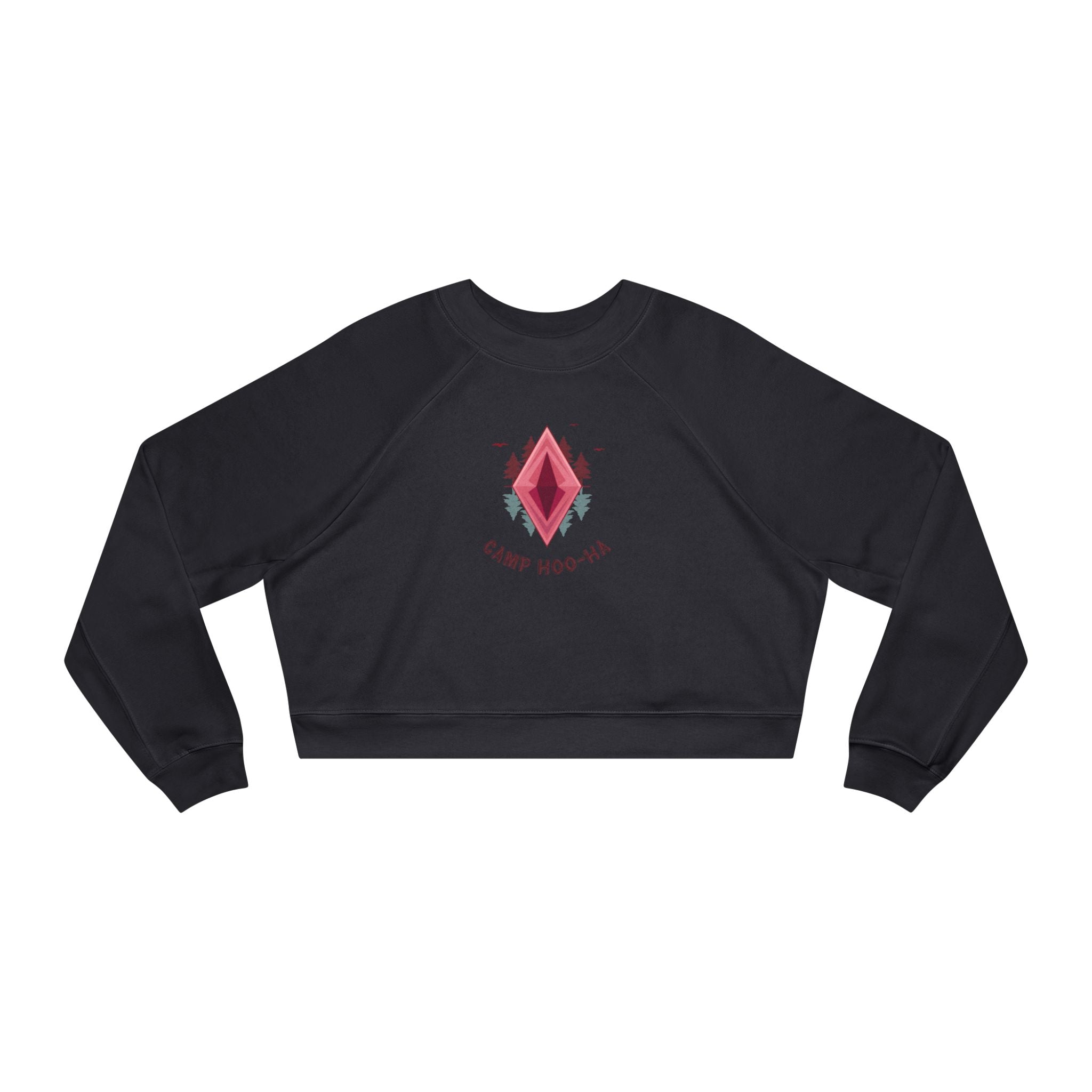 Camp Hoo-Ha original design - Cropped Fleece Pullover - Stylish, Cozy, and Chic
