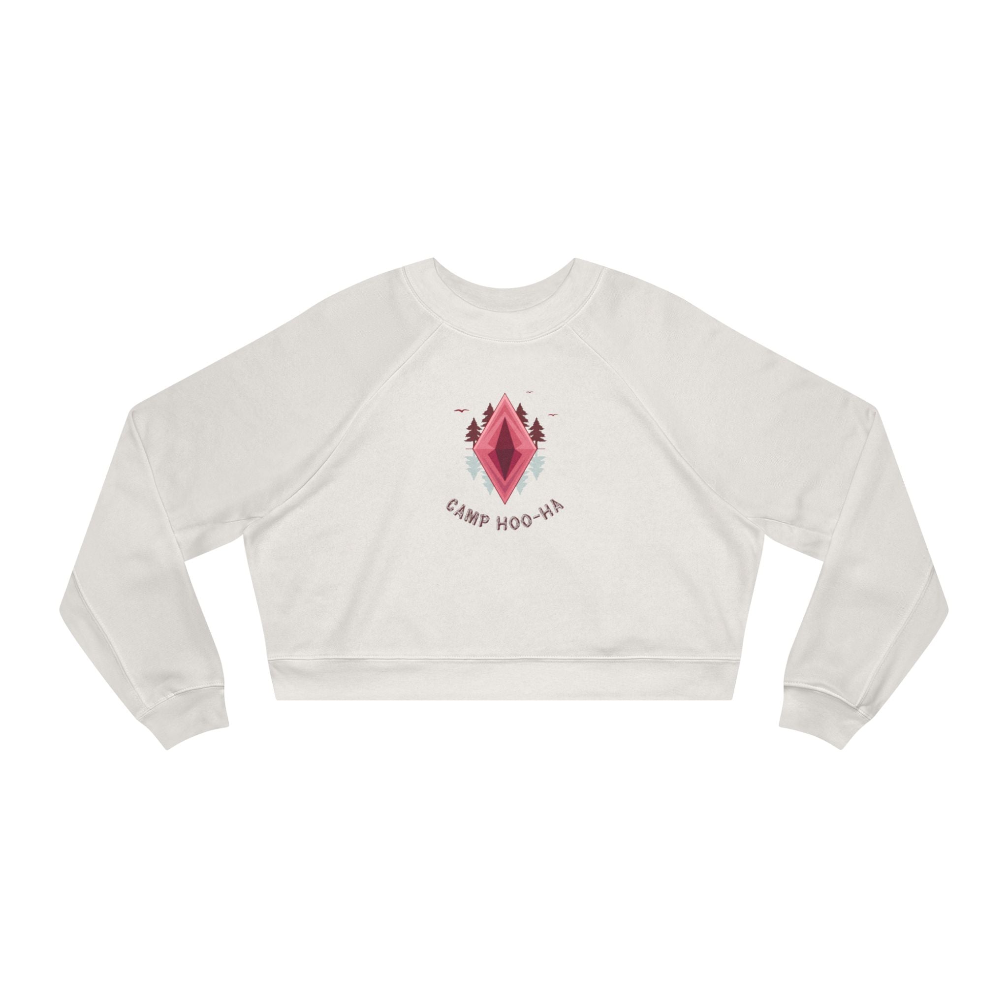 Camp Hoo-Ha original design - Cropped Fleece Pullover - Stylish, Cozy, and Chic
