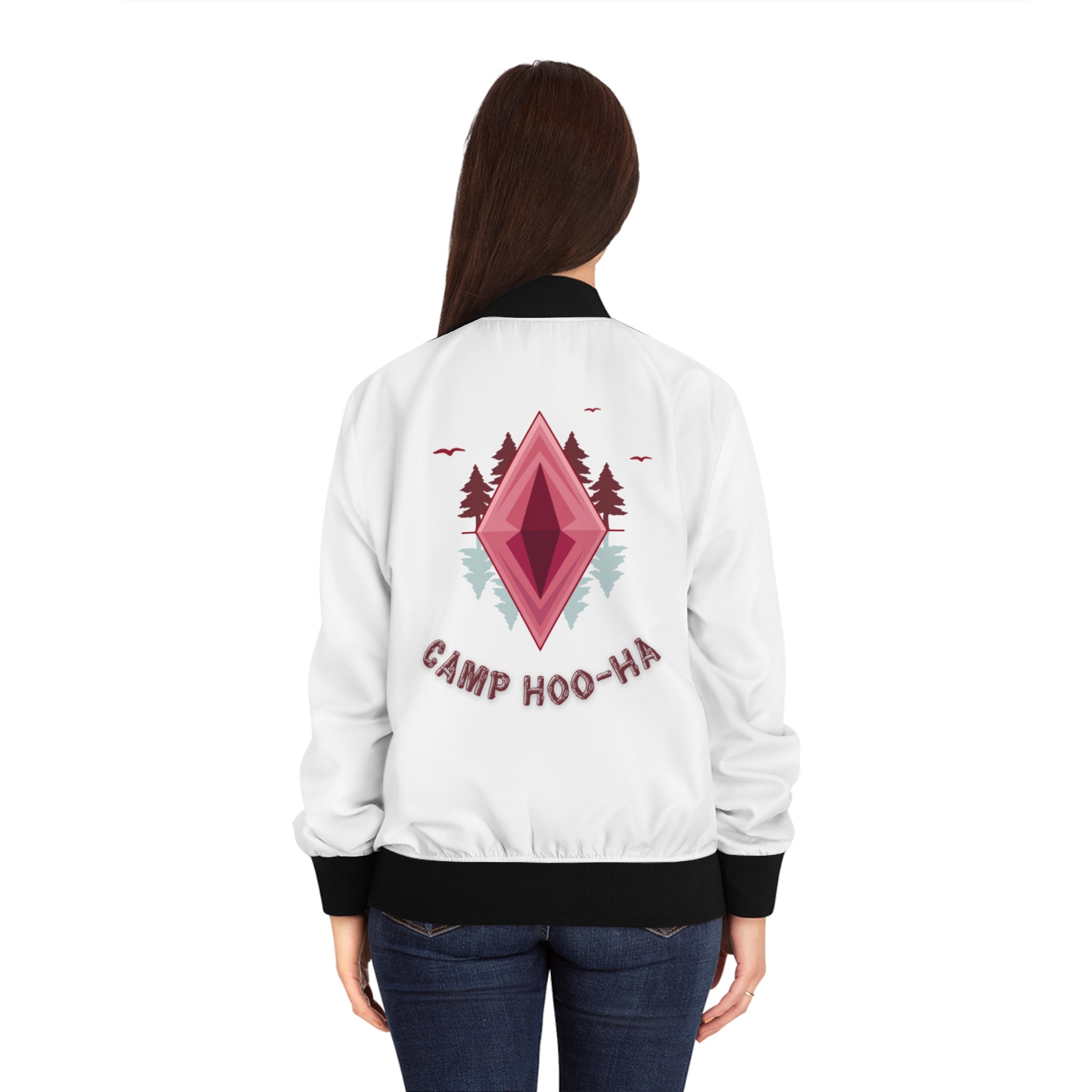 A Camp Hoo-Ha Original - Stylish Women's Bomber Jacket, Trendy Outerwear, Camp Hoo-Ha Apparel