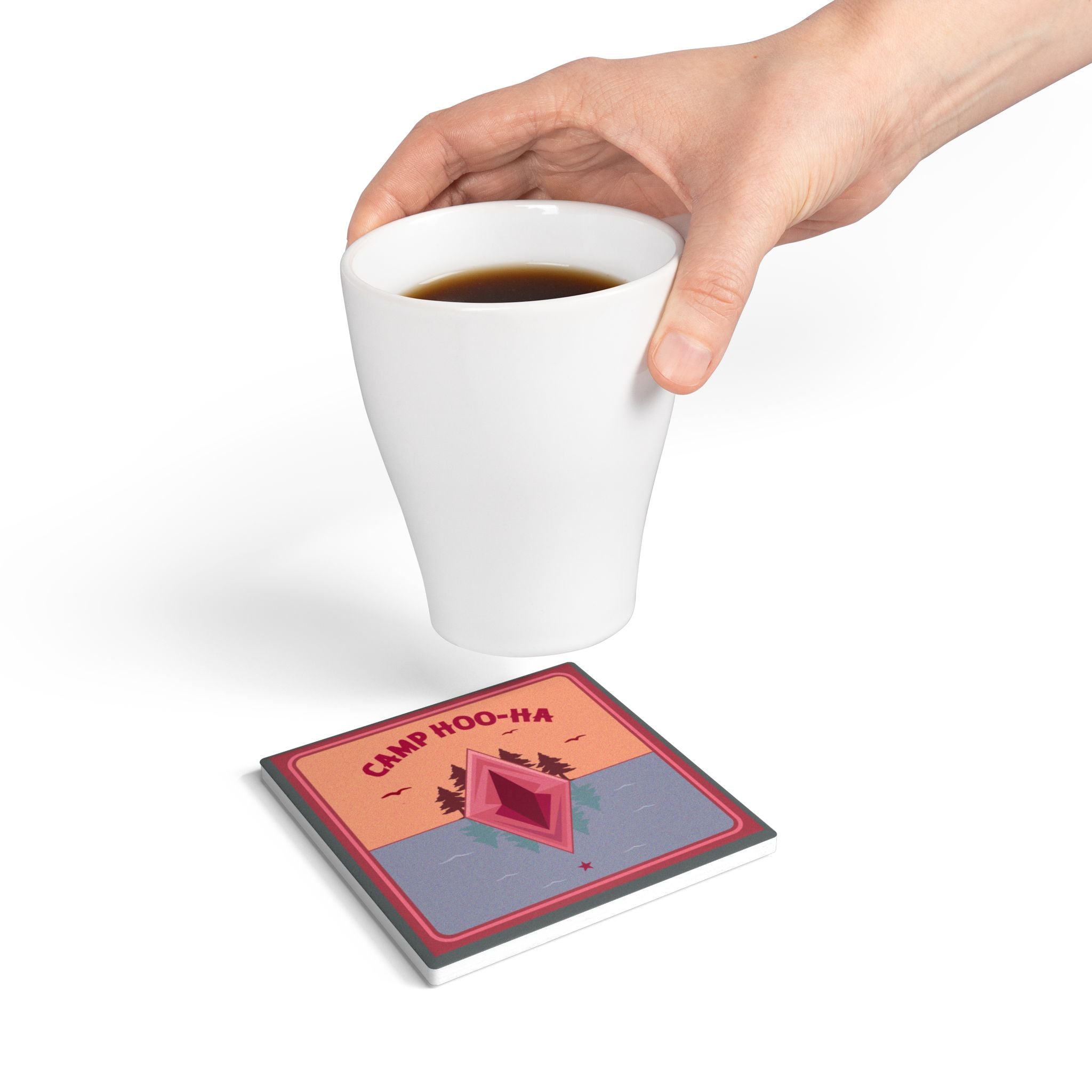 Camp Hoo- Ha original design-Ceramic Coaster Set