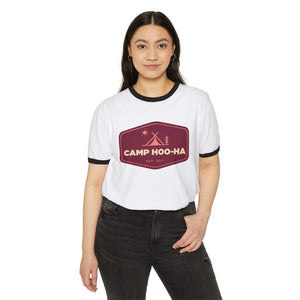 Camp Hoo-Ha original design - Unisex Cotton Ringer T-Shirt