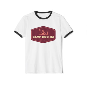 Camp Hoo-Ha original design - Unisex Cotton Ringer T-Shirt