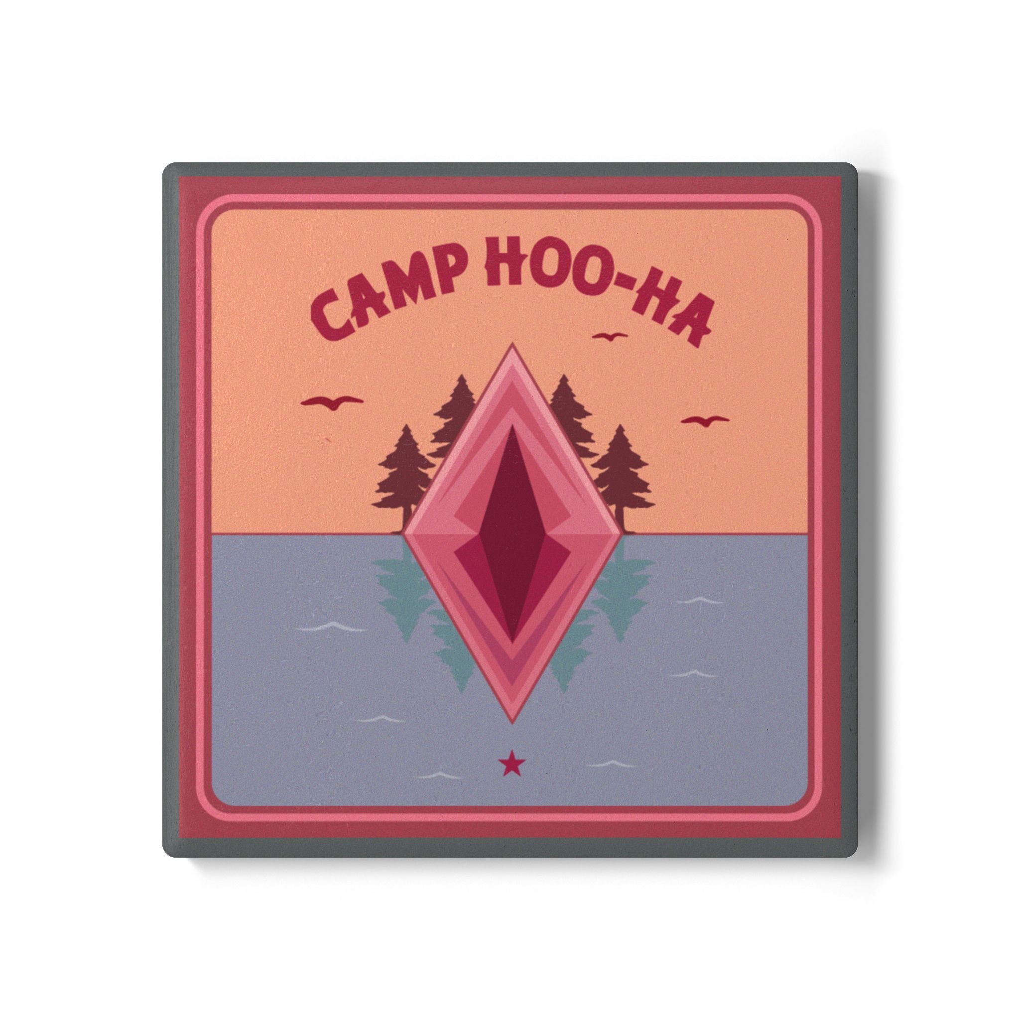Camp Hoo- Ha original design-Ceramic Coaster Set