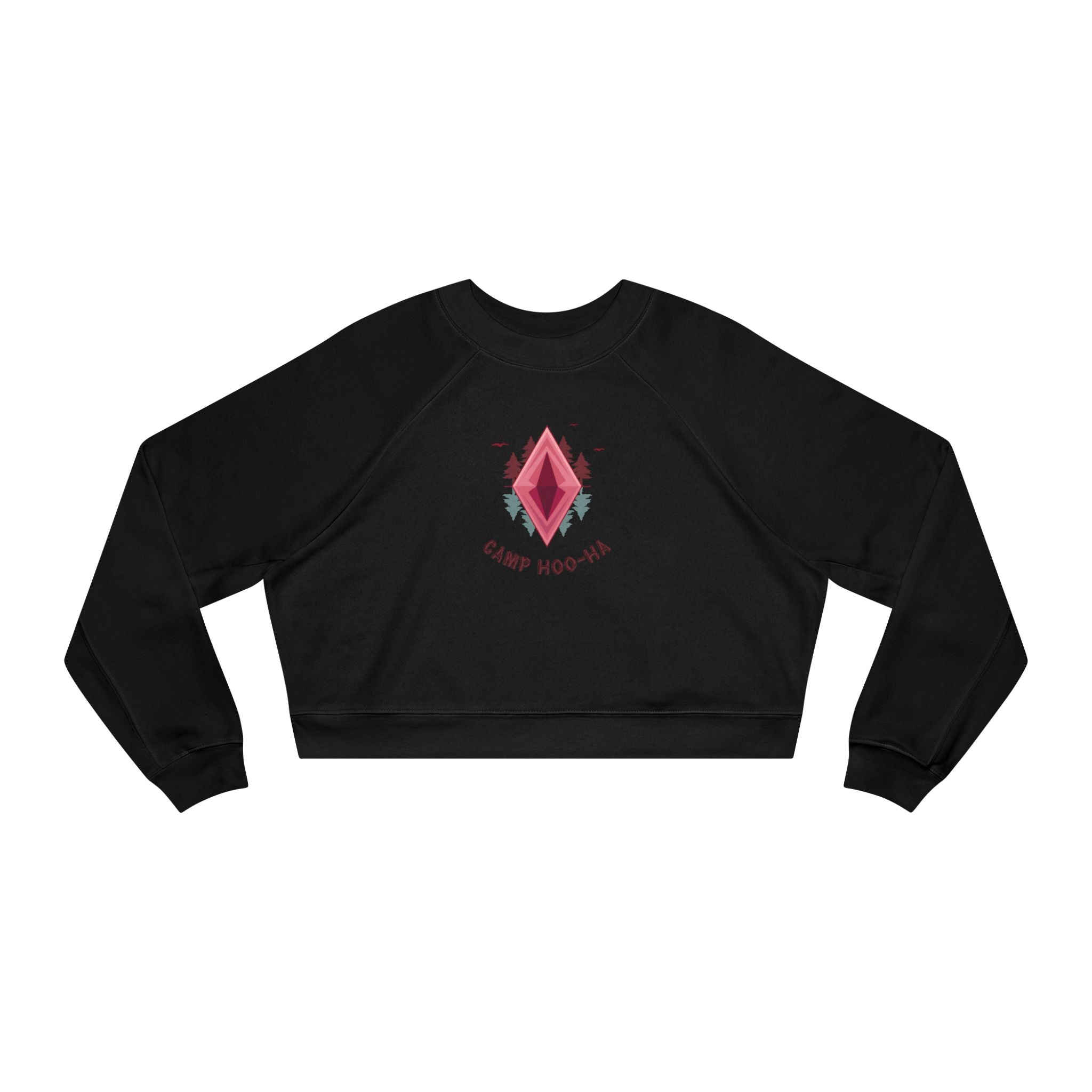 Camp Hoo-Ha original design - Cropped Fleece Pullover - Stylish, Cozy, and Chic