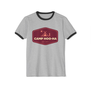 Camp Hoo-Ha original design - Unisex Cotton Ringer T-Shirt