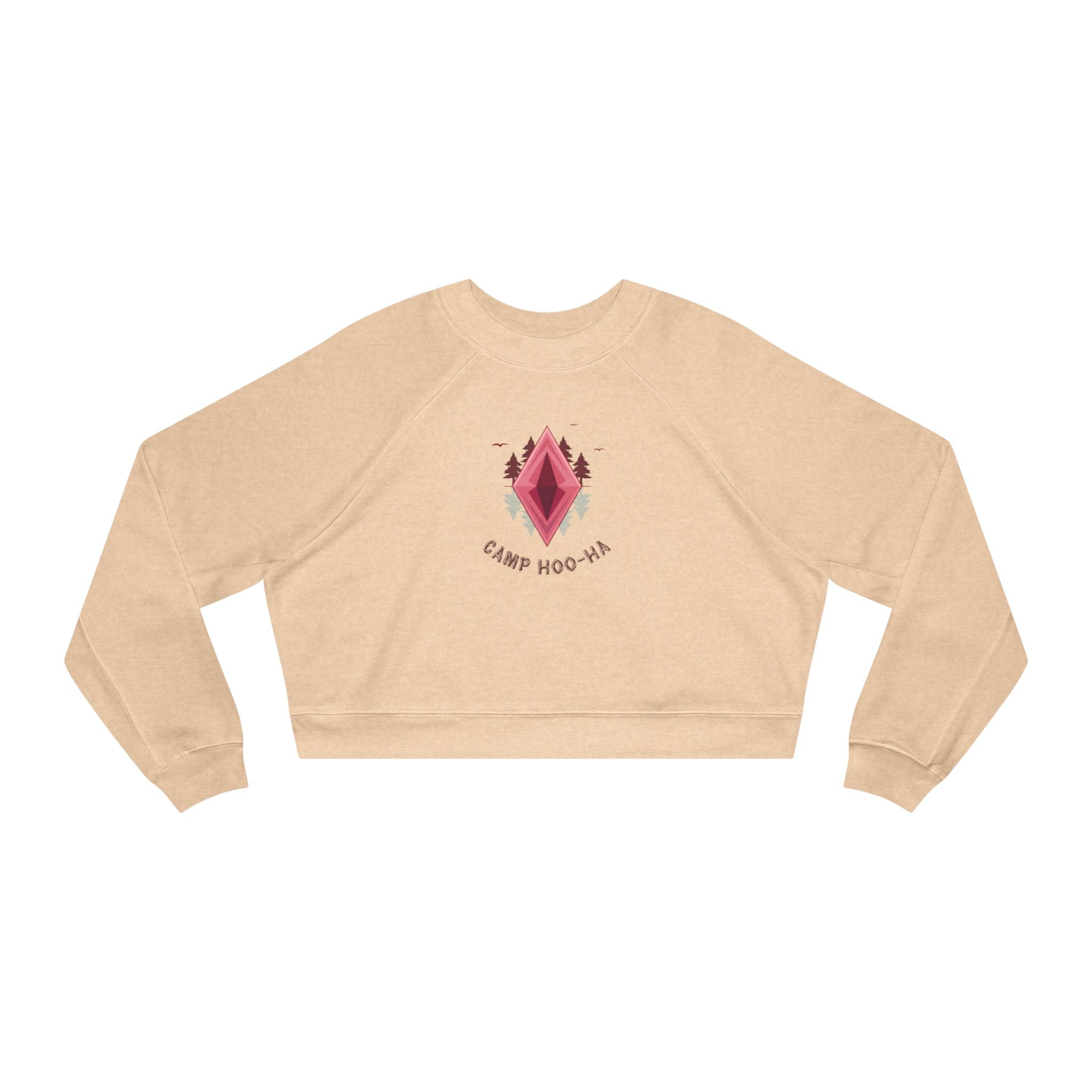 Camp Hoo-Ha original design - Cropped Fleece Pullover - Stylish, Cozy, and Chic
