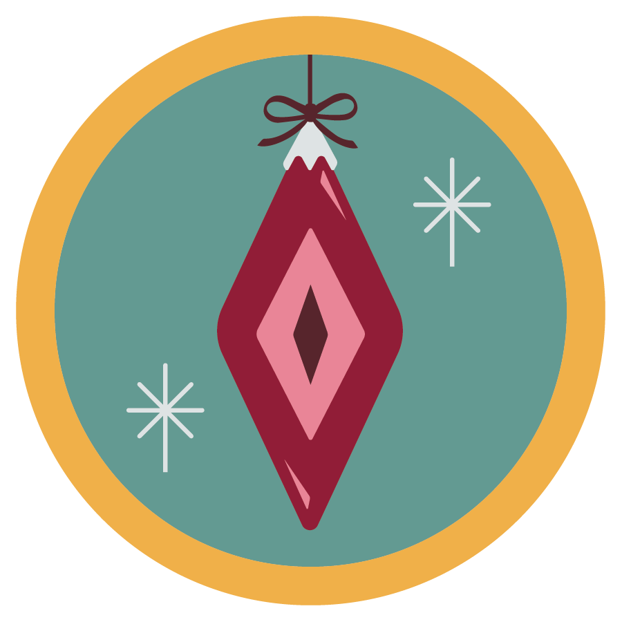 Retro Holiday Badge